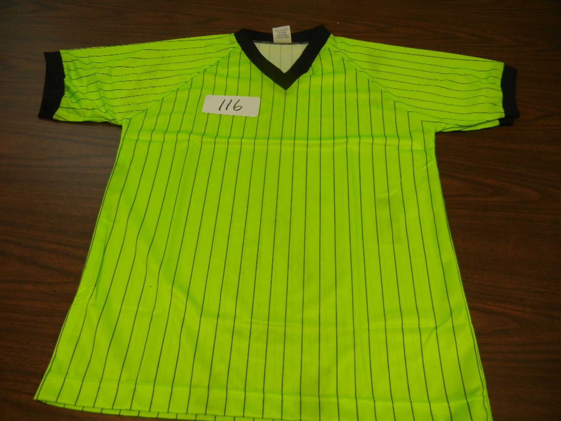 Youth Soccer Jersey 100% Polyester Pinstripe Ribbed V-Neck, Raglan Sleeves VKM# A695