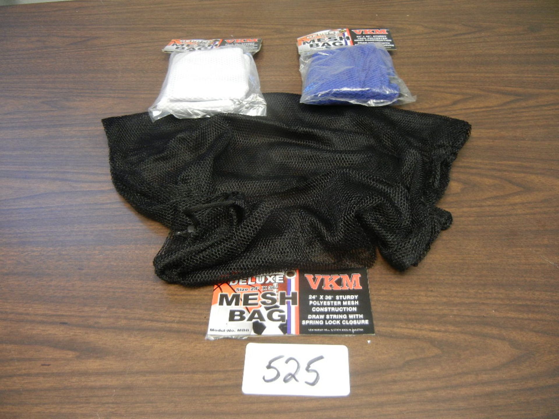 Lot of Polyester 24"x36" Mesh Ball Bag VKM# MBB 25 Black,25 Royal,25 White ( 75 pieces) VKM# MBB
