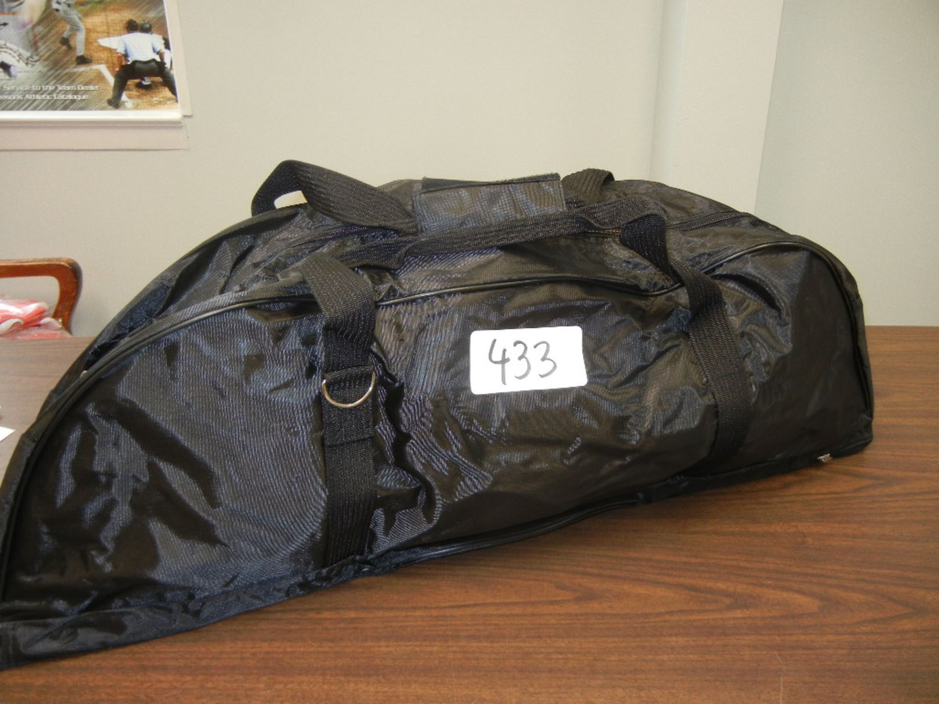 Personal Equipment Bag, 36"x12"x8" Denier Nylon, Inside/Outside Pockets Black