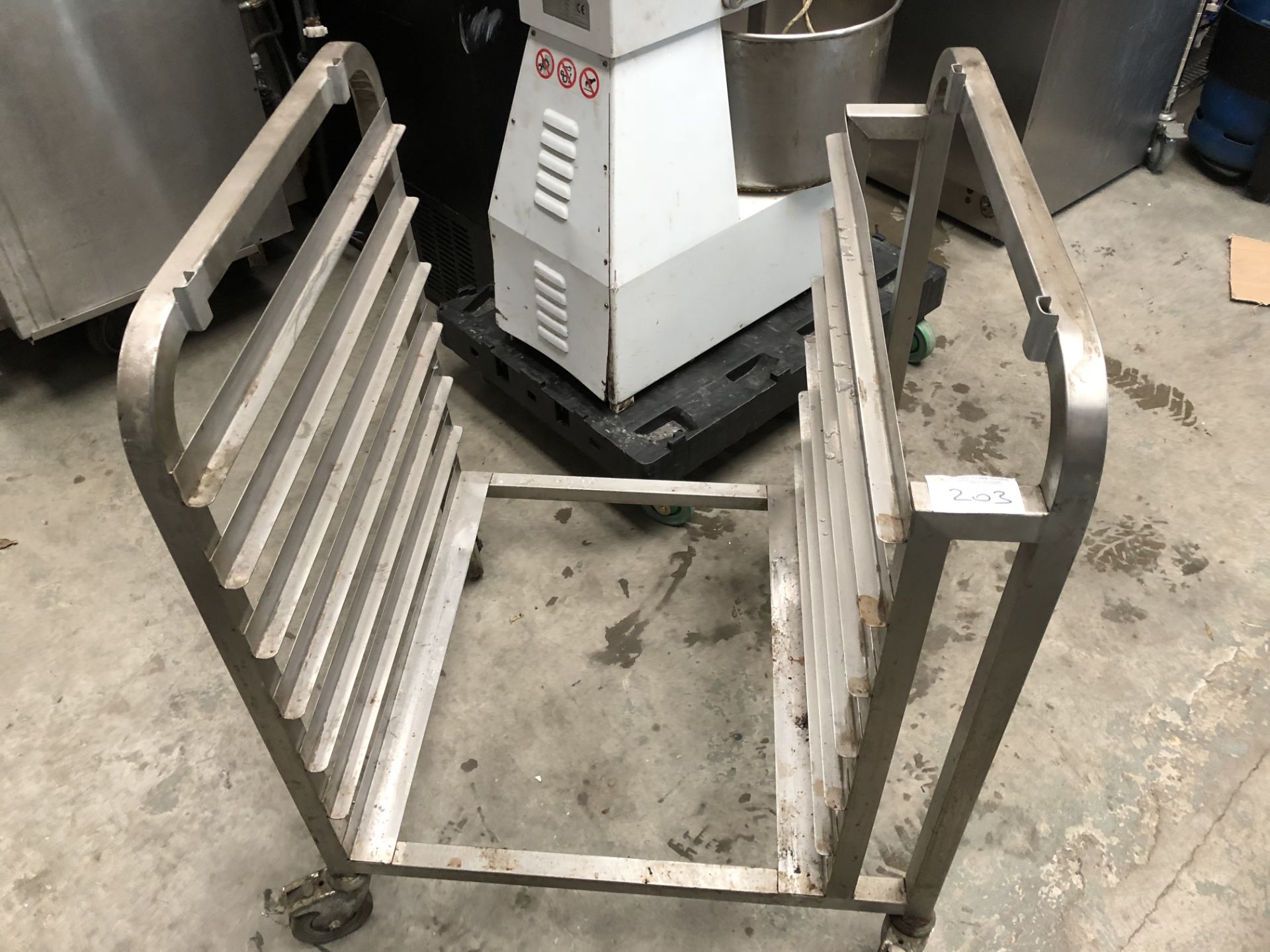 Stainless Steel Tray Holder on Wheels