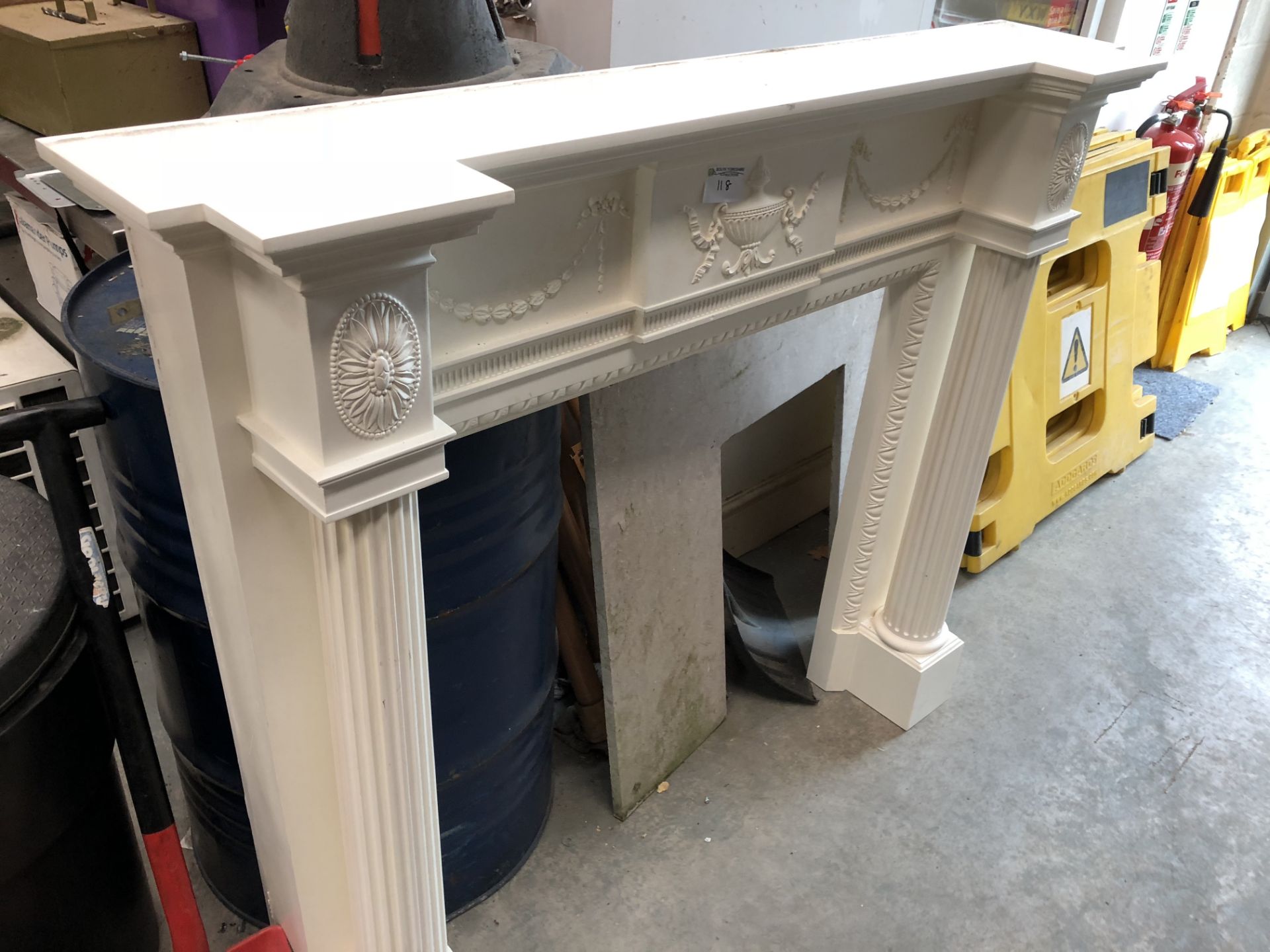 Fireplace with Marble Back insert