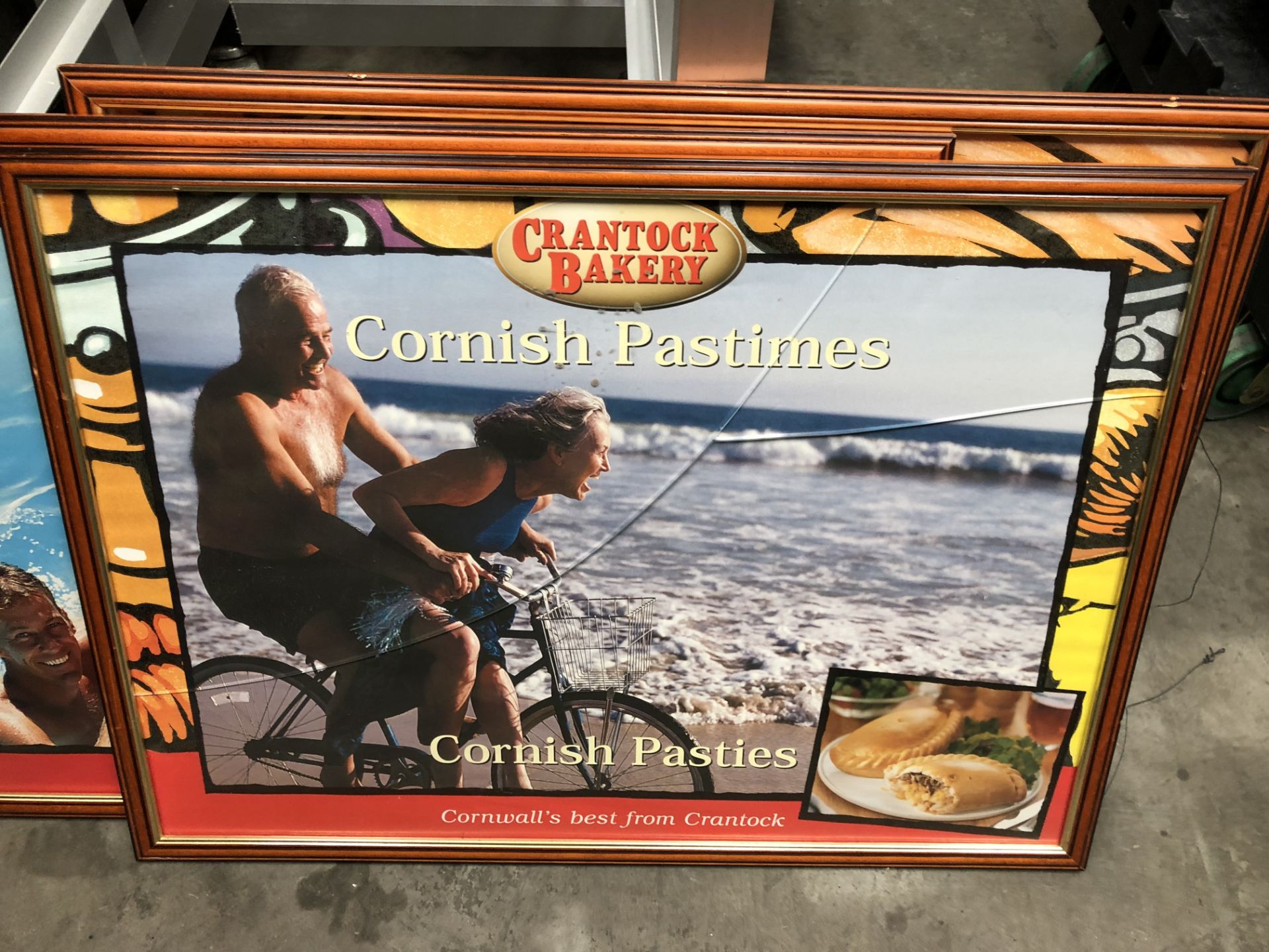 4 x Cornish Pasty Advertising Boards with Frames - Image 3 of 4