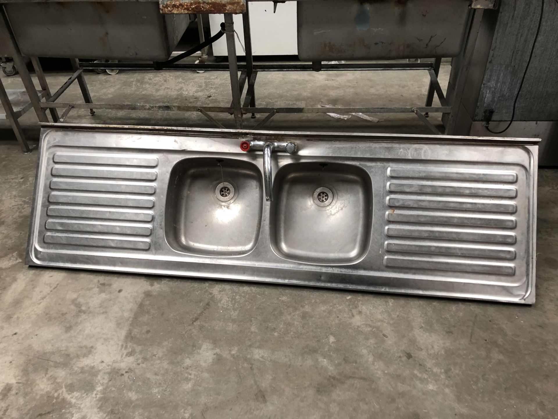 Double Bowl Wall Mounted Sink