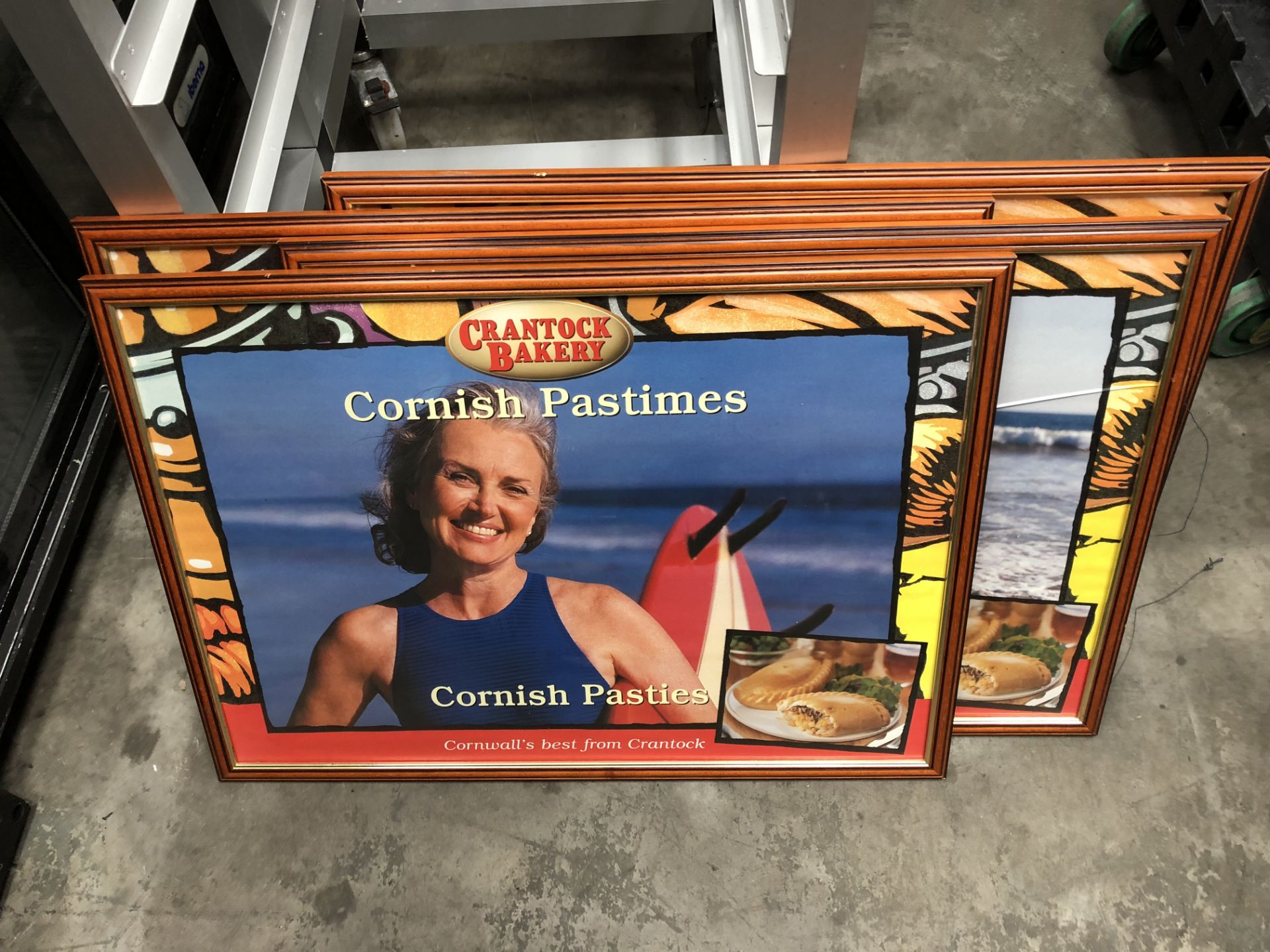 4 x Cornish Pasty Advertising Boards with Frames
