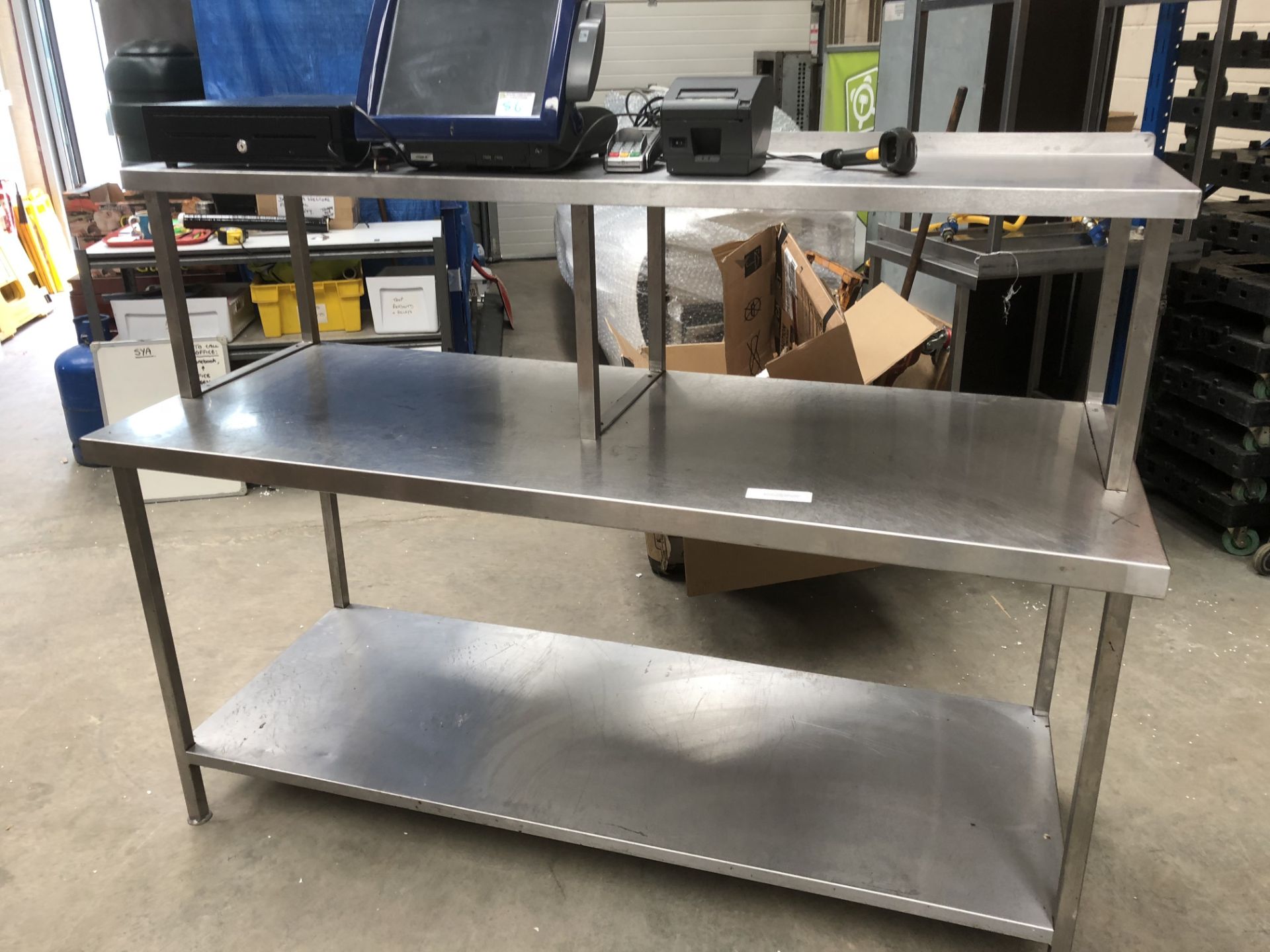 Stainless Steel Table with Overhead Gantry