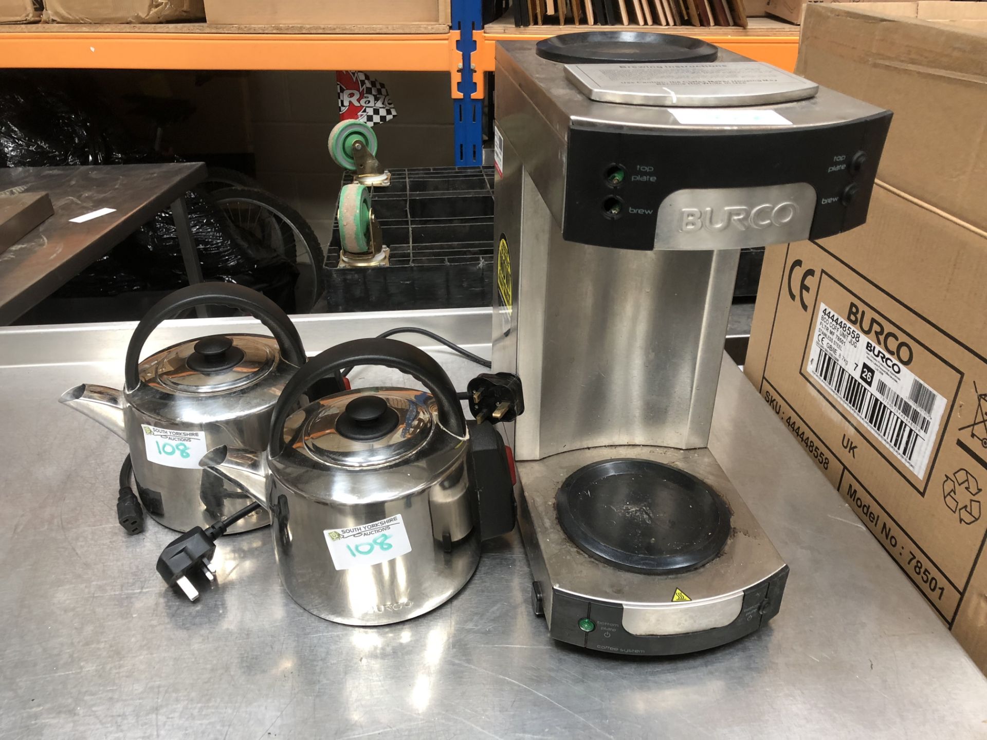 2 x 2Litre Commercial Kettles and 1 x Coffee Brewer