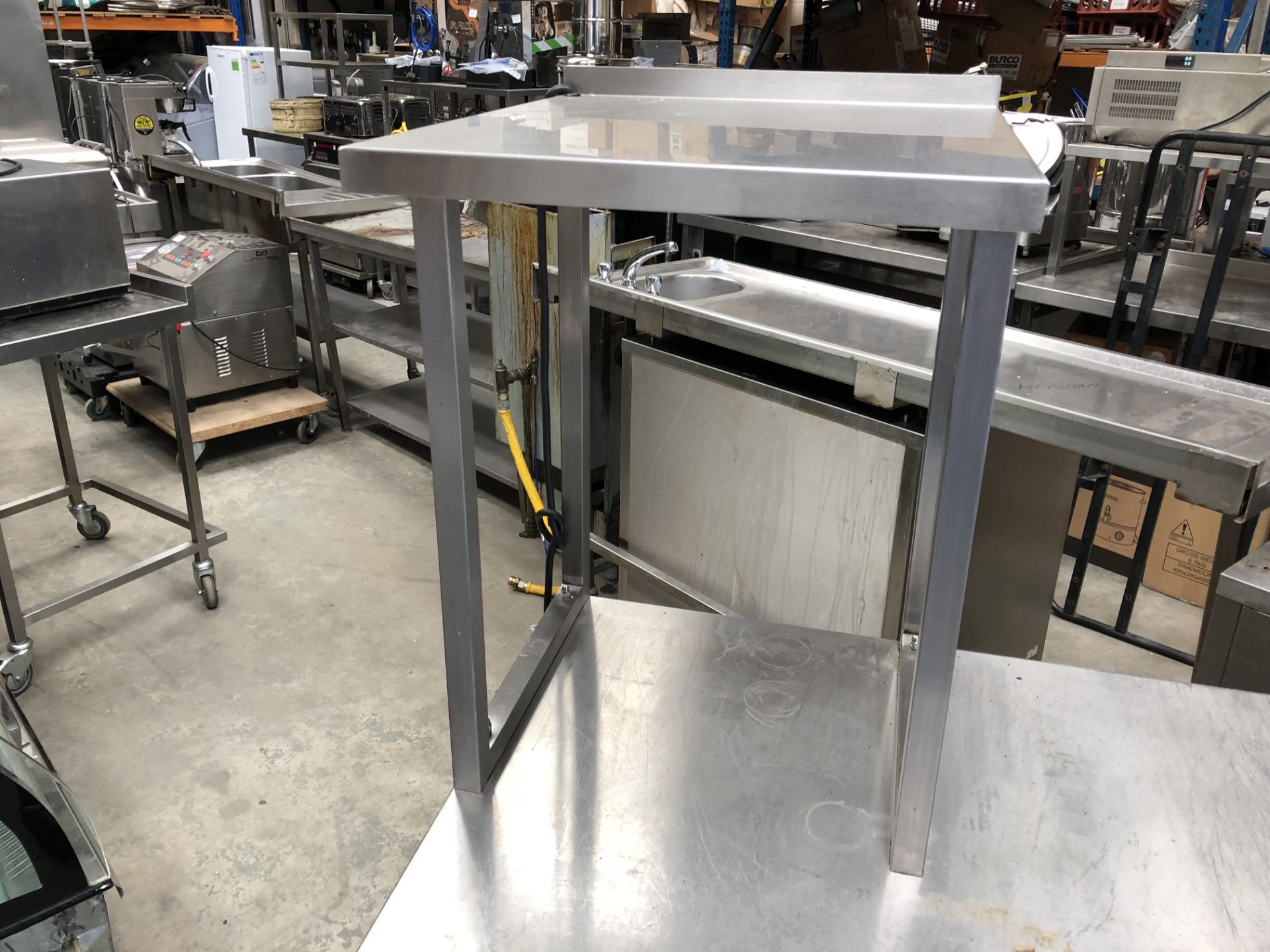 Stainless Steel Table with Overshelf - Image 2 of 3