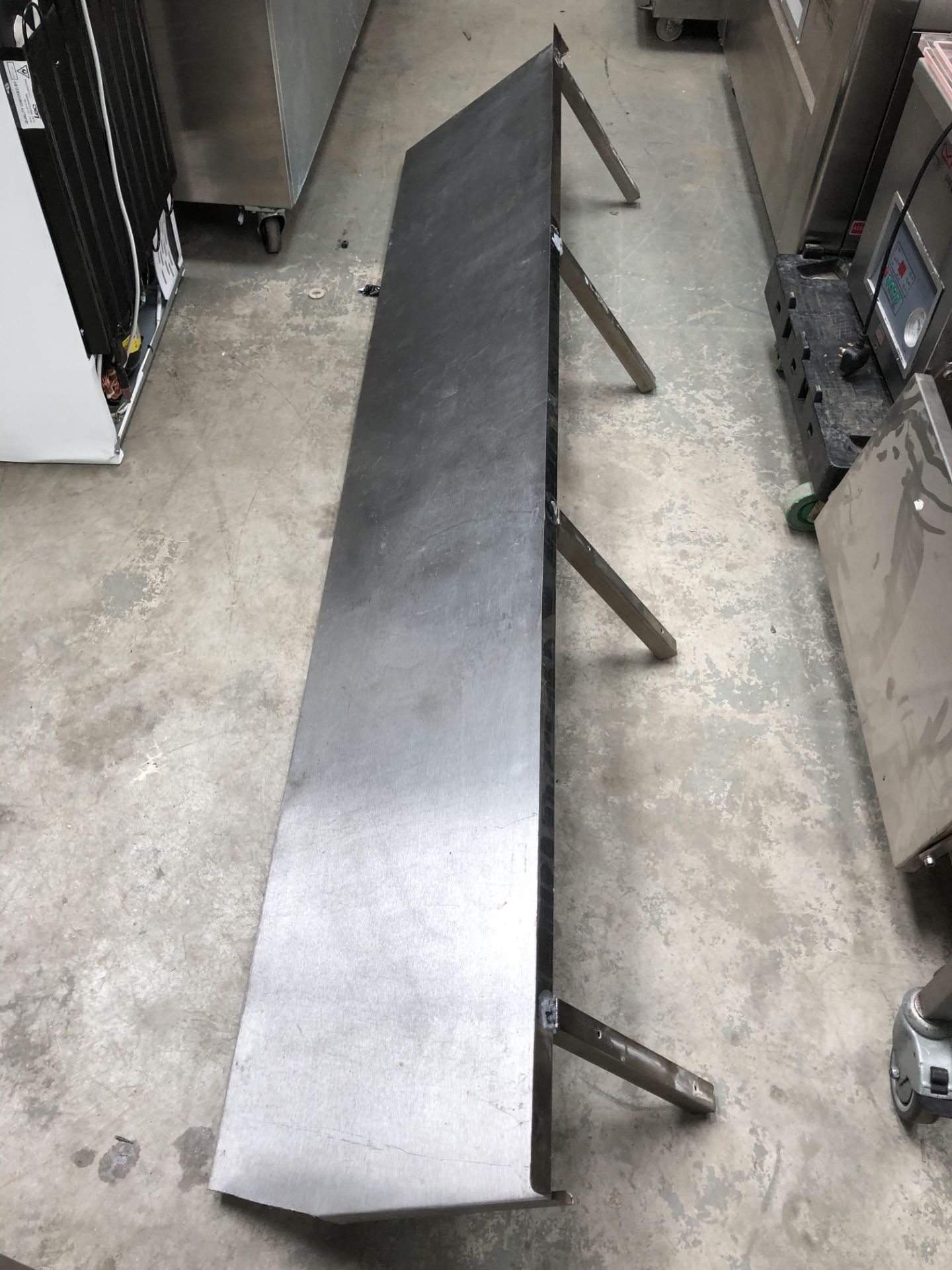 Stainless Steel Shelf with Brackets 2300 mm x 450 mm