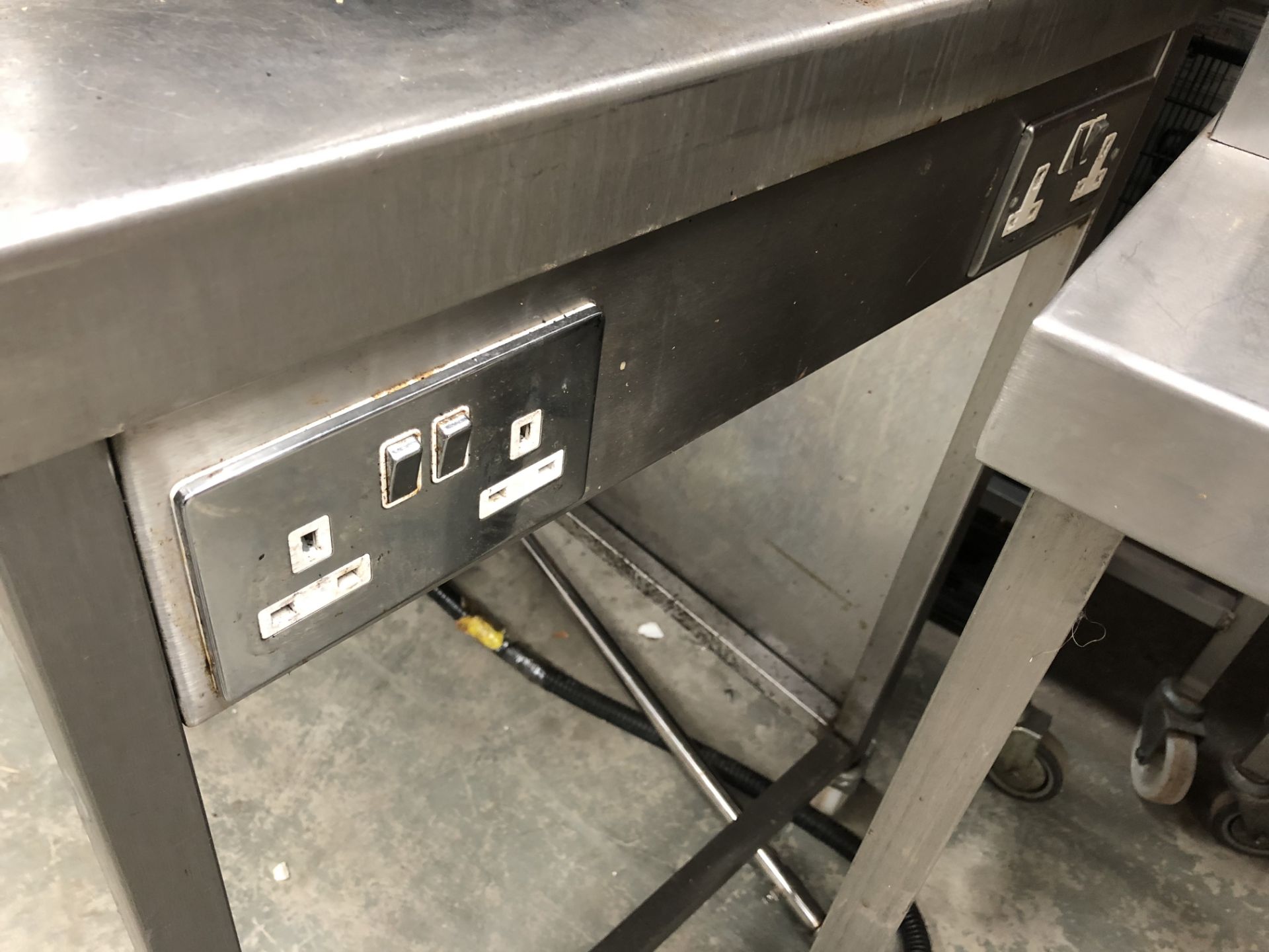 Stainless Steel Table with Electrical sockets - Image 2 of 5