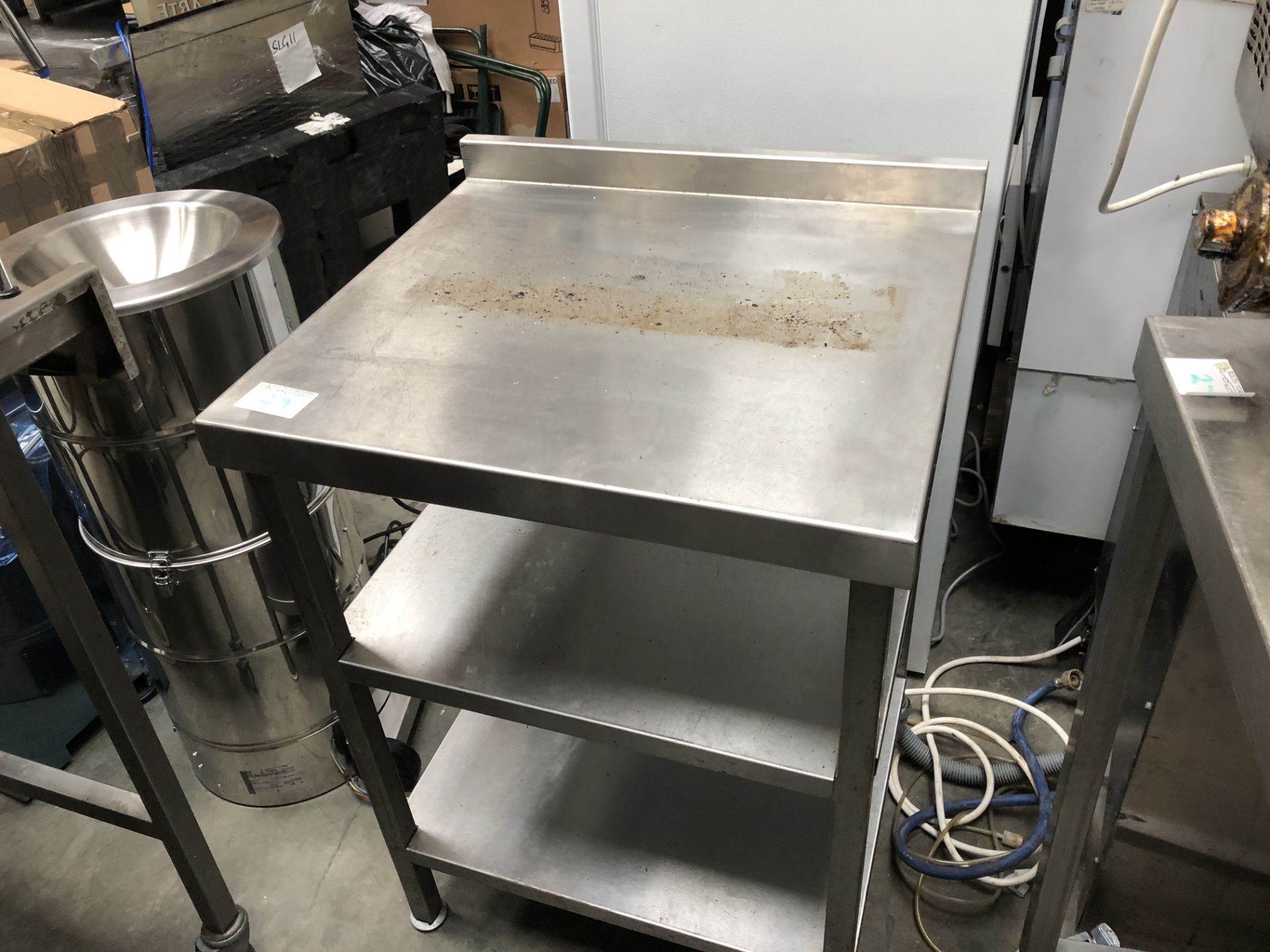 Stainless Steel, Work Table with 2 x Undershelves