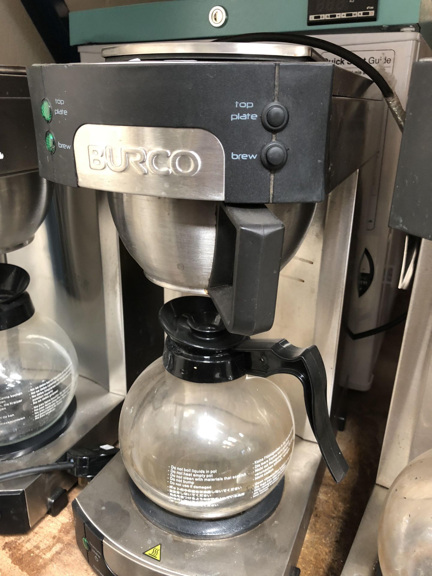 Burco Hot Coffee Brewer with 2 Heat pads and 1 Jug
