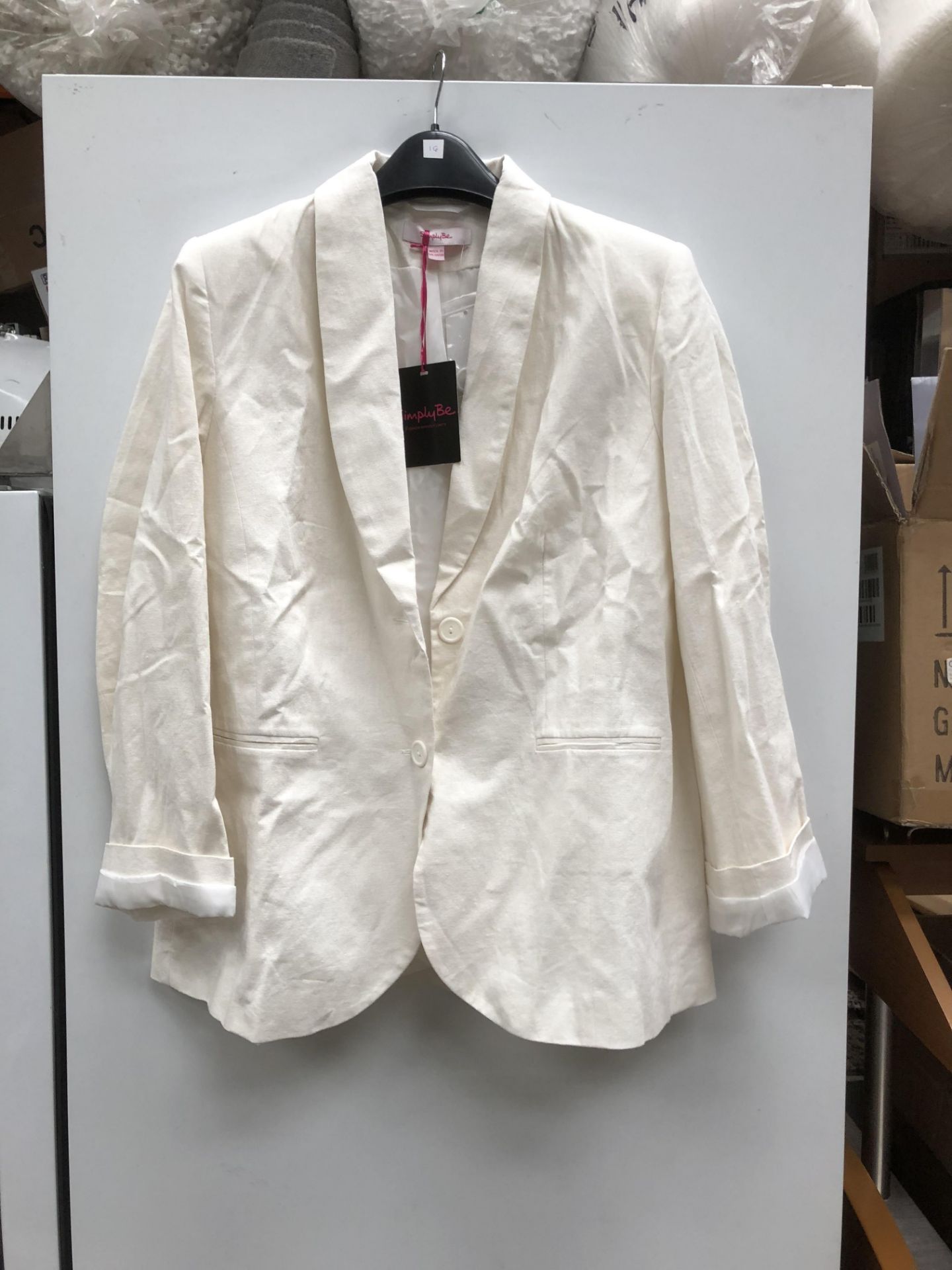 Long Cream Jacket Size 16, New with Tags