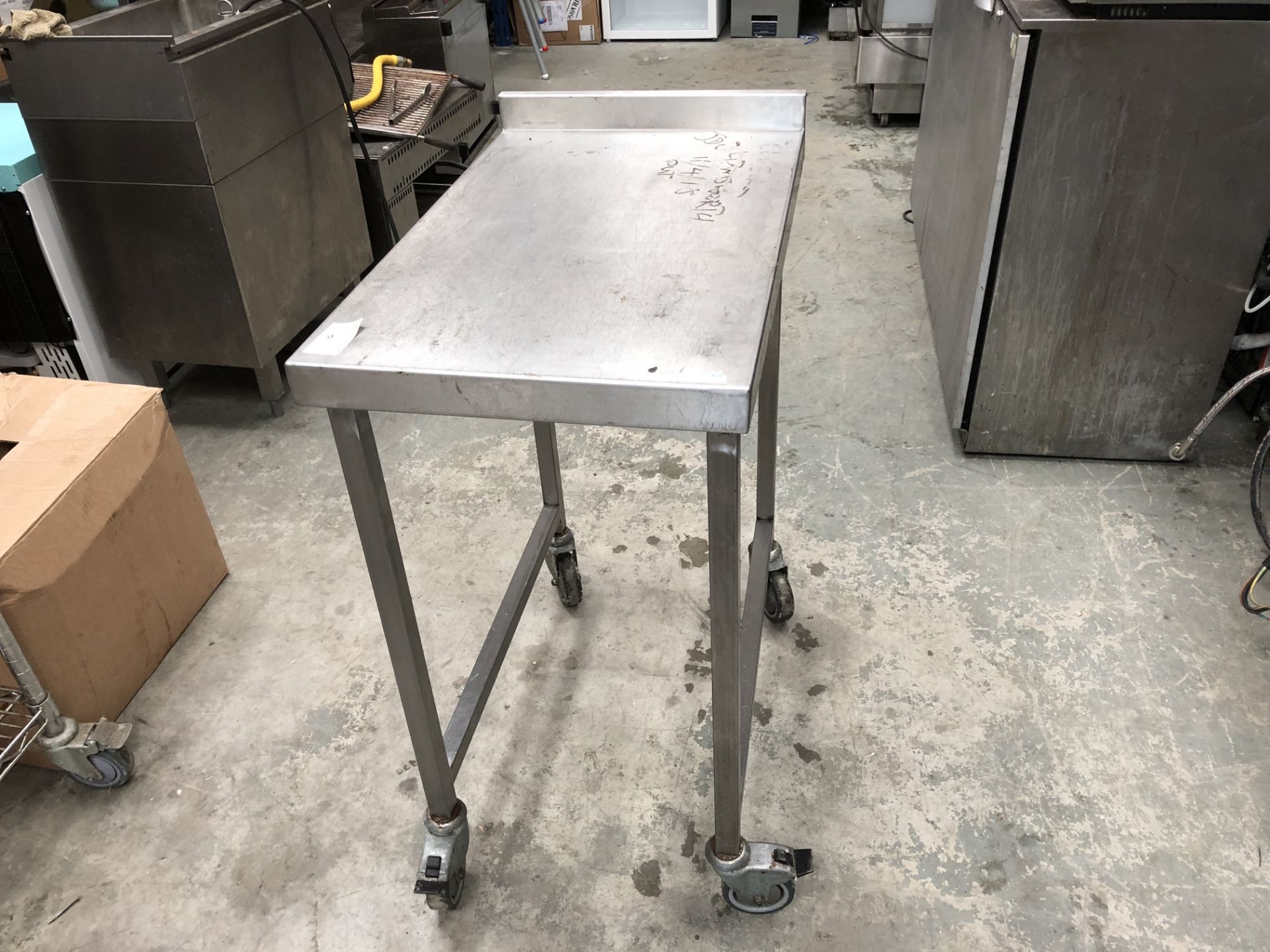 Stainless Steel Table On Wheels