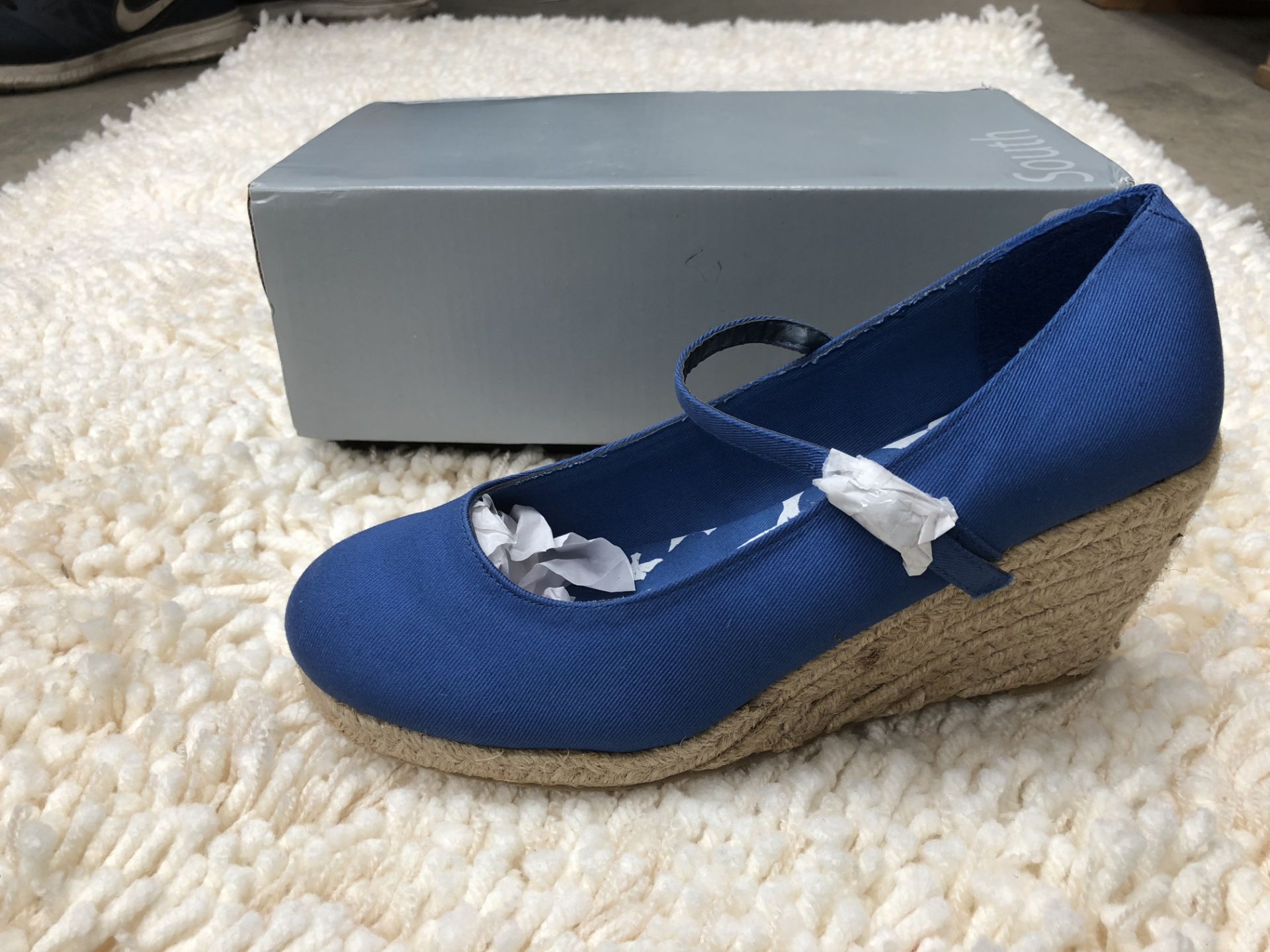 South,Size 5, Blue Wedges, New and Boxed