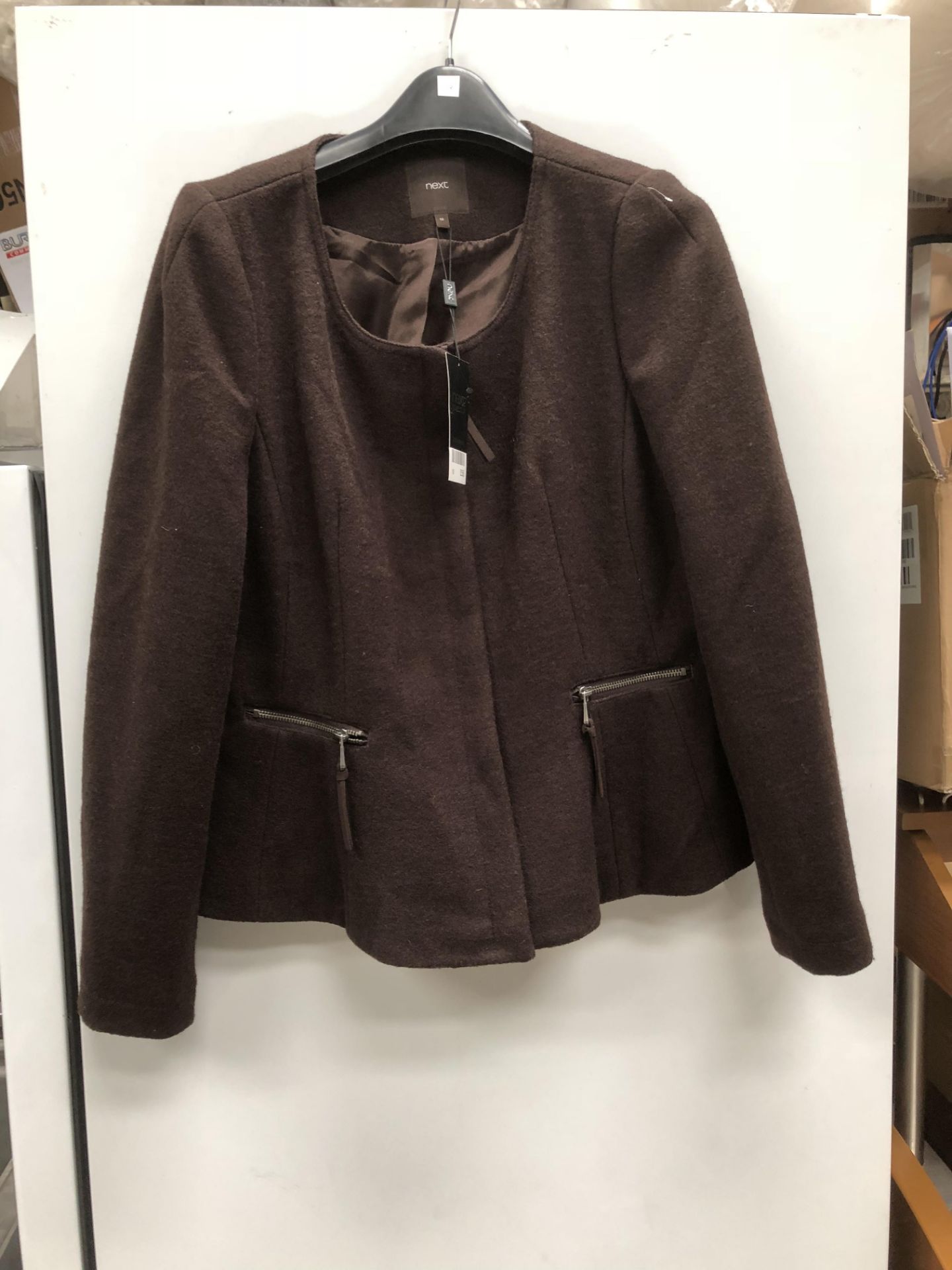 Next, Dark Brown Taylored Jacket, Size 18 New with Tags