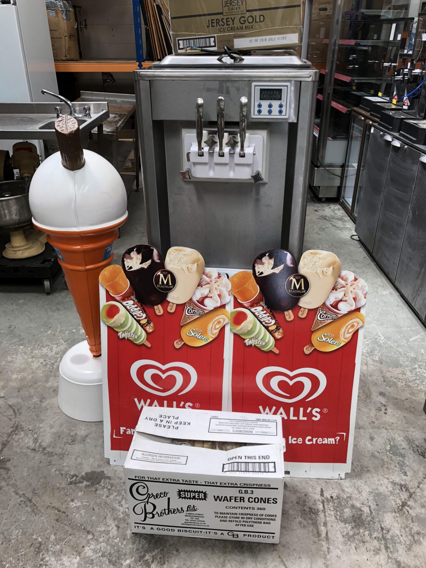 3 Nozzel Ice Cream Maker Machine with Point Of Sale Items (package) - Image 2 of 9