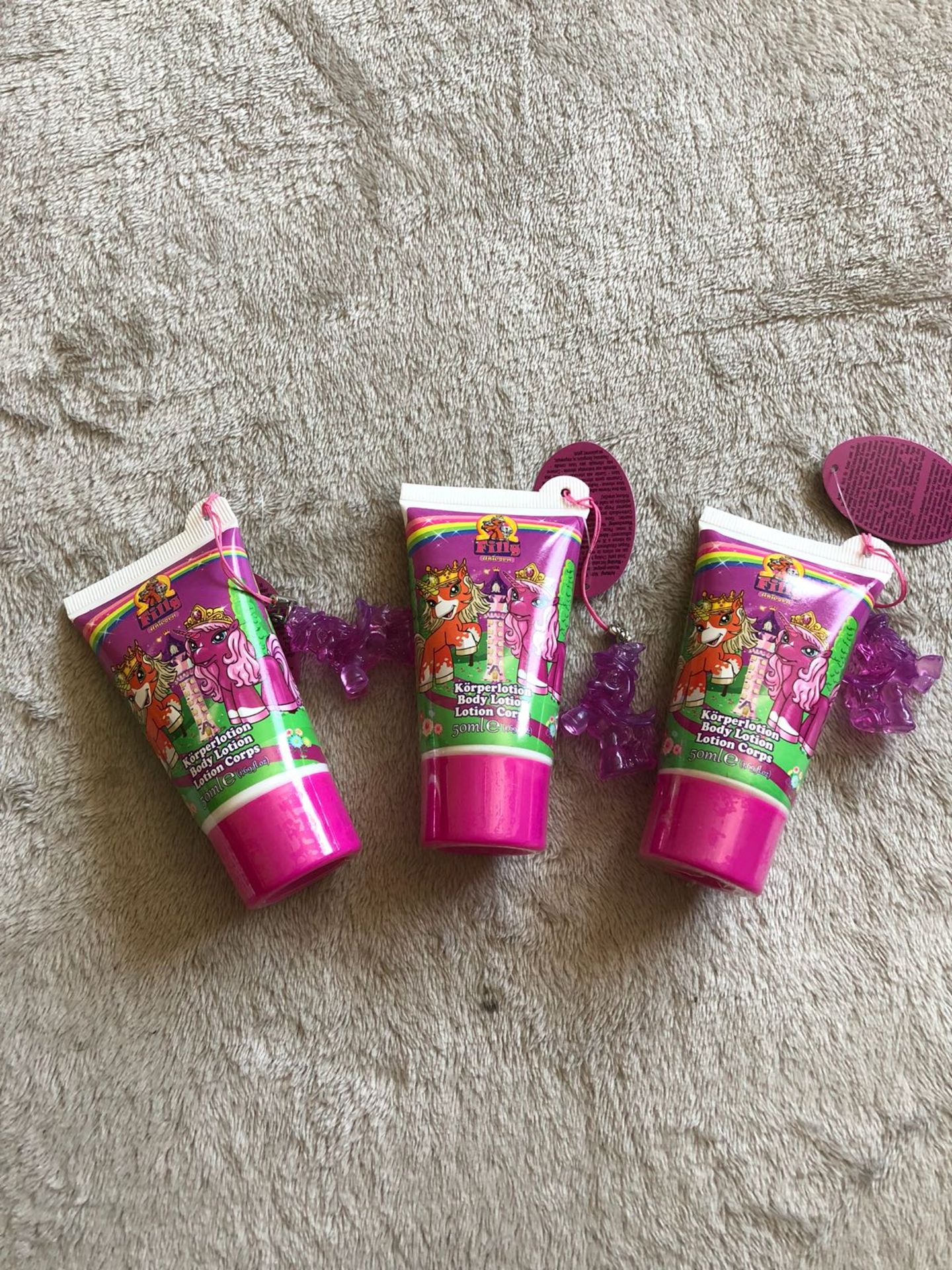 55 x FillyUnicorn Kids Lotion and Charm New in Box