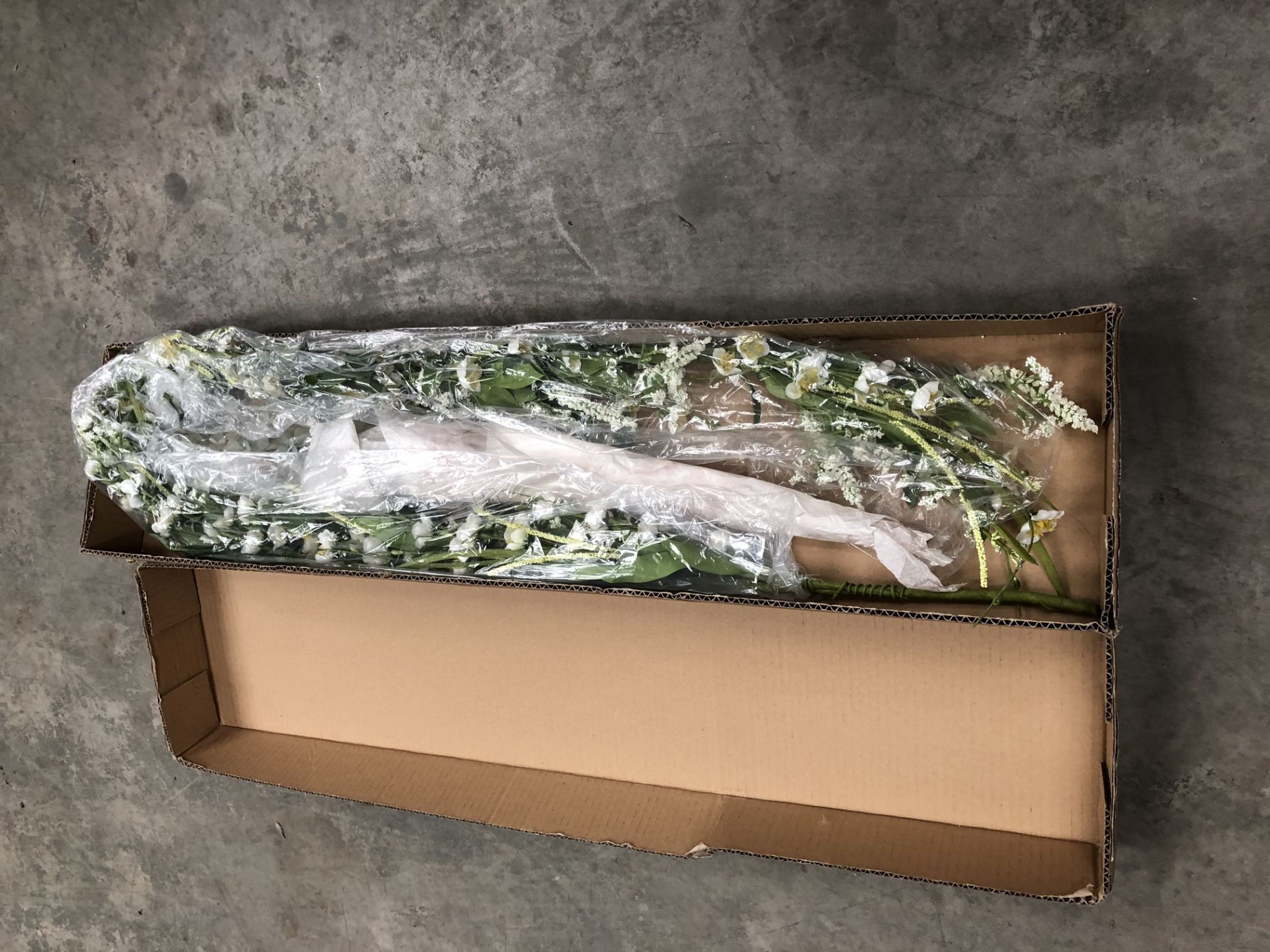 Box of Artificial Flowers