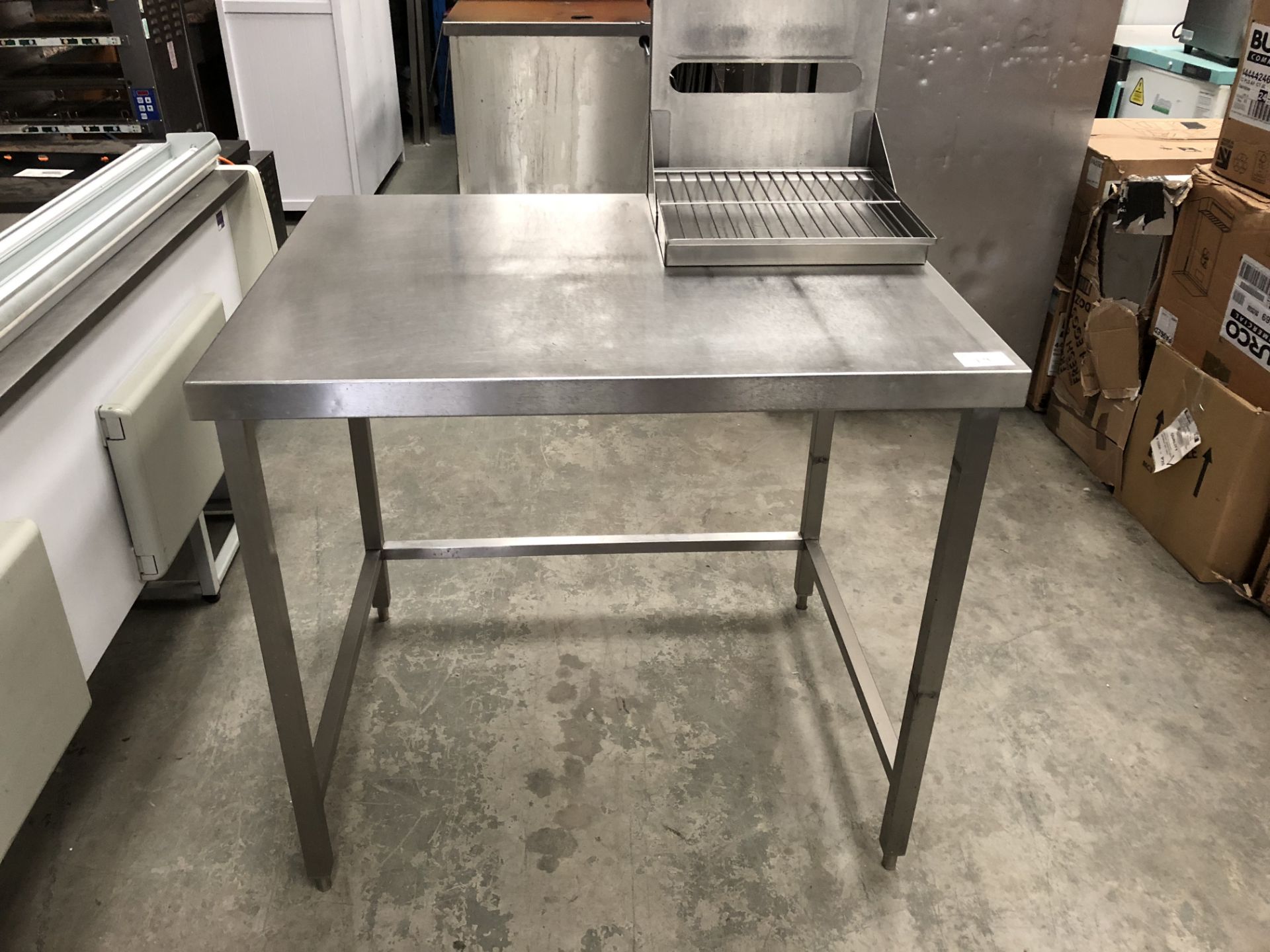 Stainless Steel Table with Chip Fryer Basket Holder