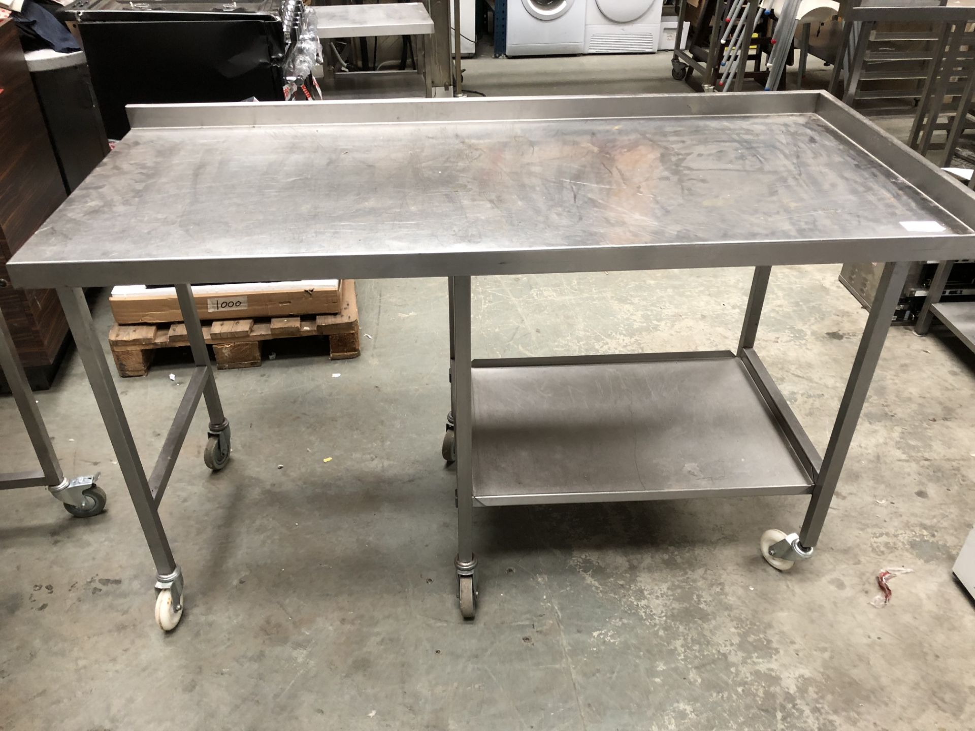 Stainless Steel Table with Part Under Shelf