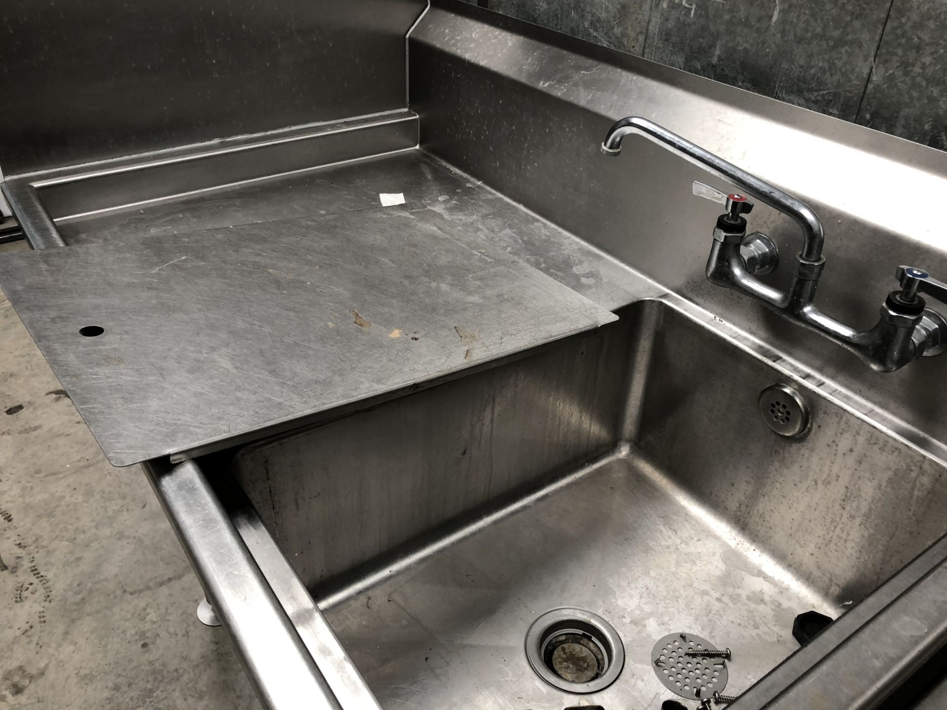 Stainless Steel Sink Unit with Drainer and Mixer Taps - Image 3 of 3