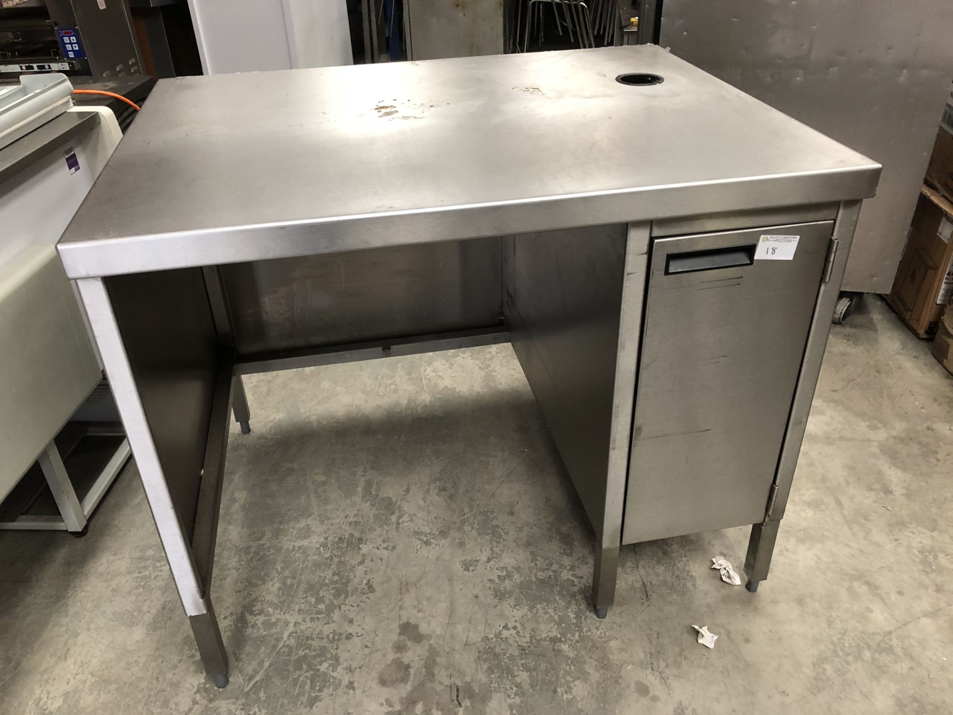 Stainless Steel Table with Cupboard