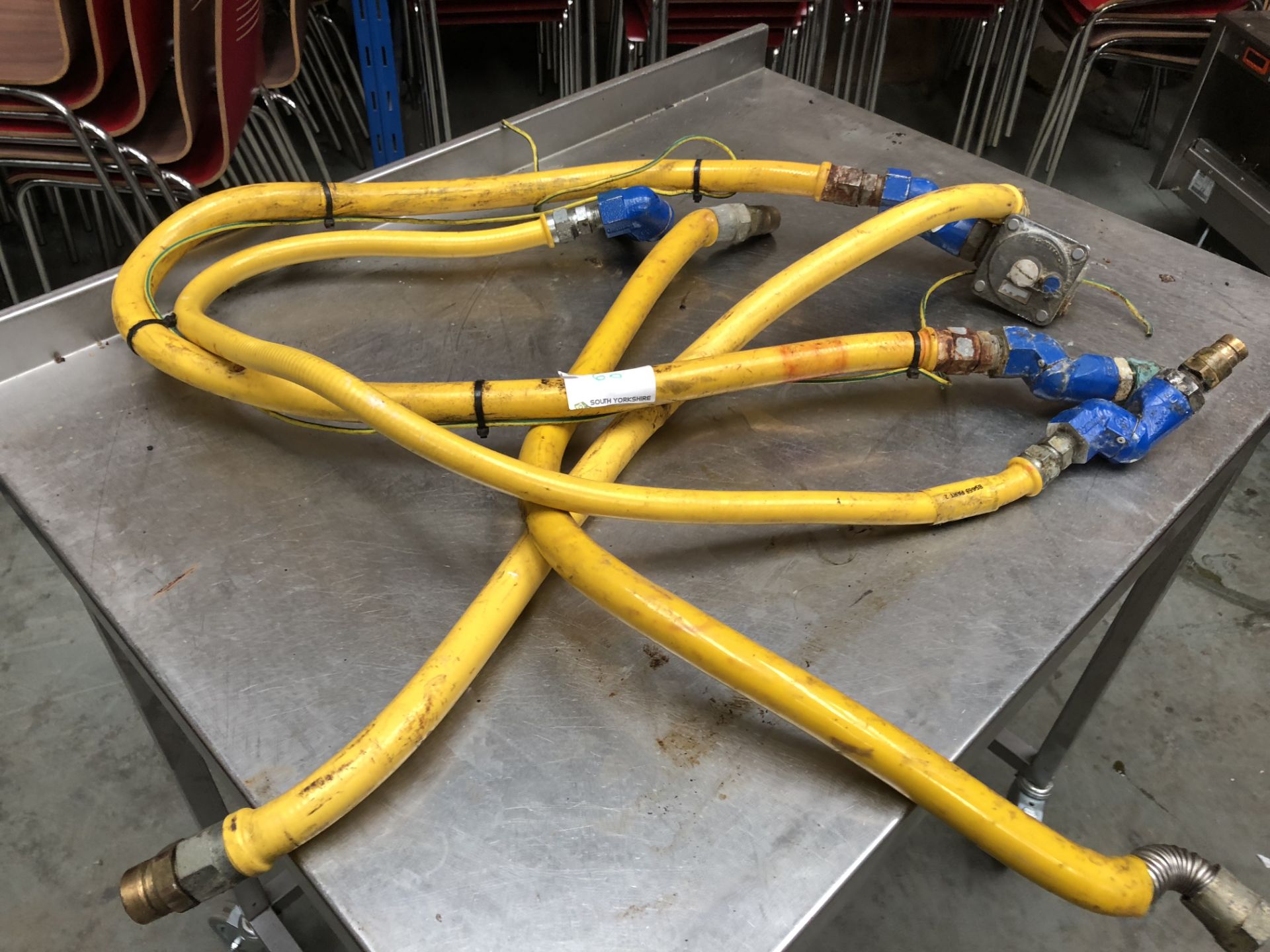4 x Yellow Gas Pipes