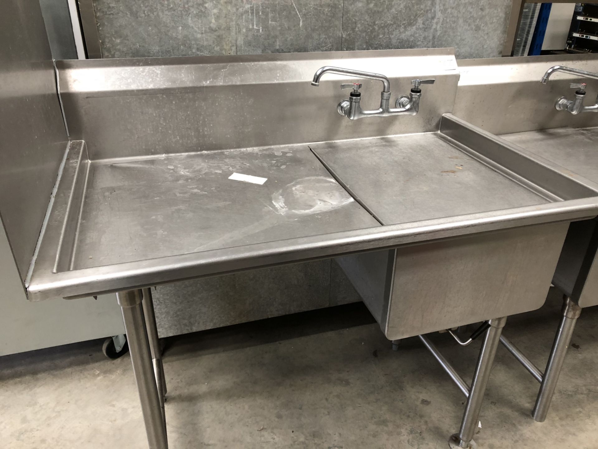 Stainless Steel Sink Unit with Drainer and Mixer Taps