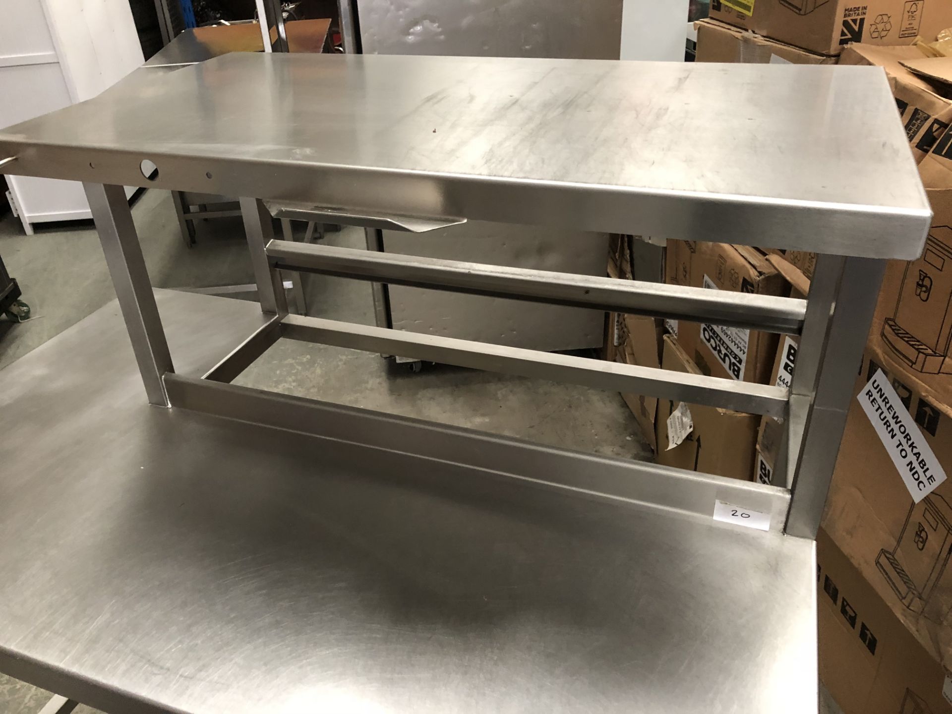 Stainless Steel Table, with Over Shelf - Image 2 of 2