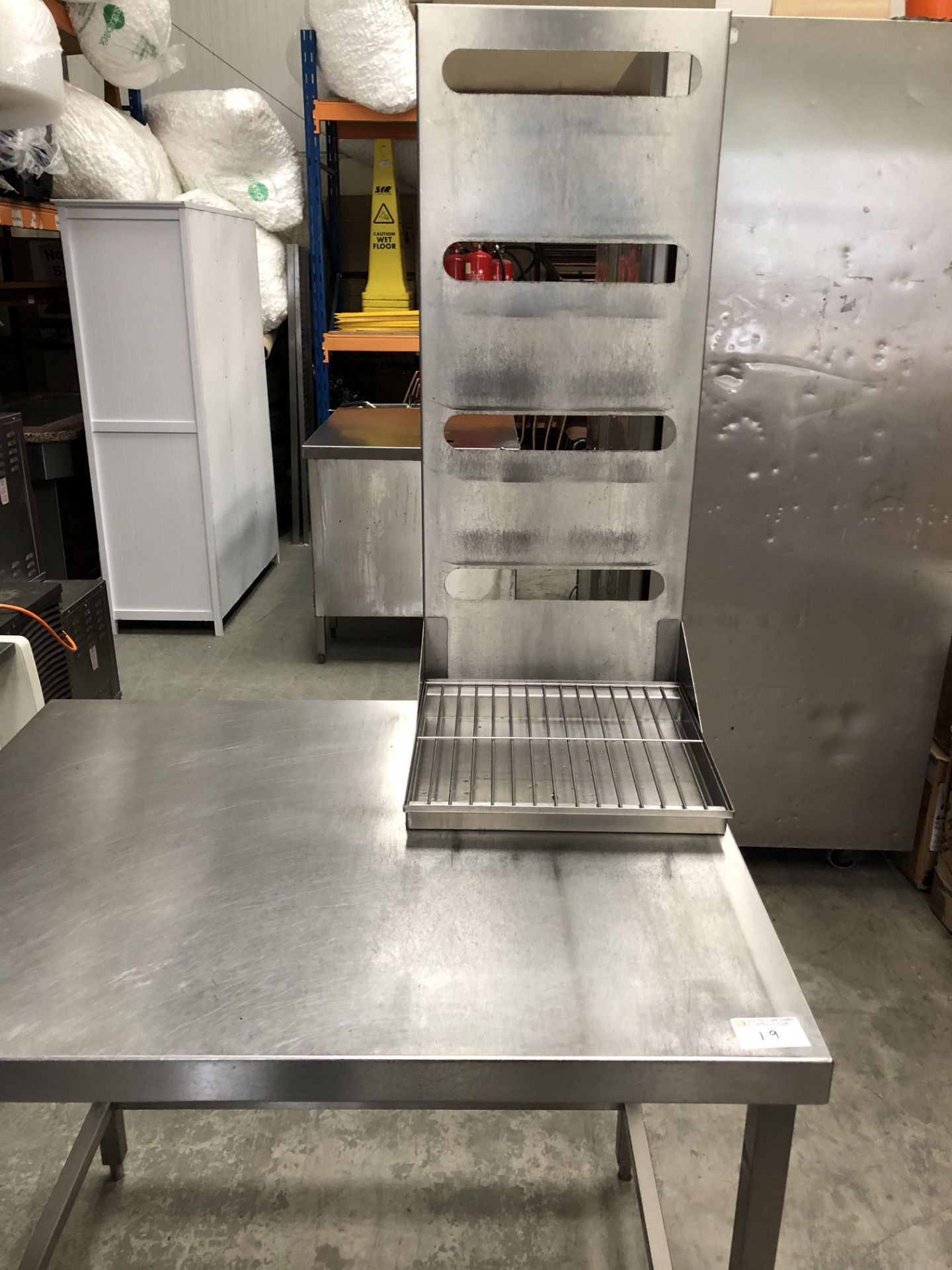 Stainless Steel Table with Chip Fryer Basket Holder - Image 2 of 3