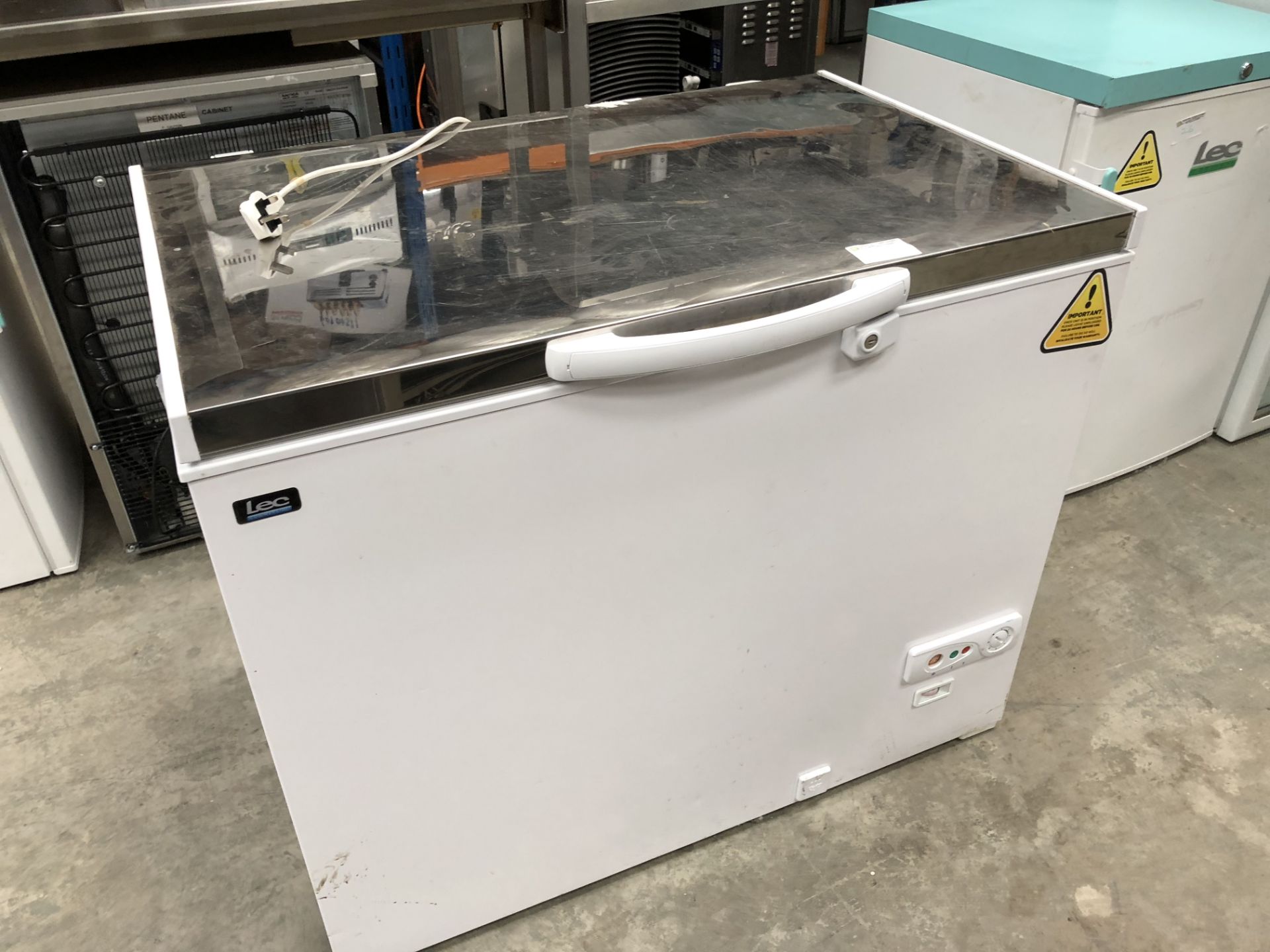 Stainless Steel Topped Chest Freezer