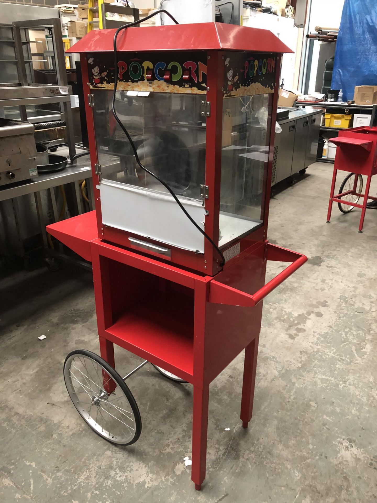 Popcorn Machine on Wheeled Stand - Image 3 of 3