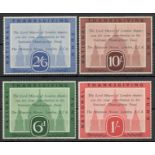 National Thanksgiving Fund - Lord Mayor of London complete set of four values - unused