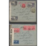 Postal History - Interesting lot of four covers send from Malaya, Ceylon, Bahrain to same person