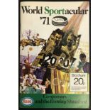 World Sportacular '71 Brochure with 4 genuine autographs of the Harlem Globetrotters