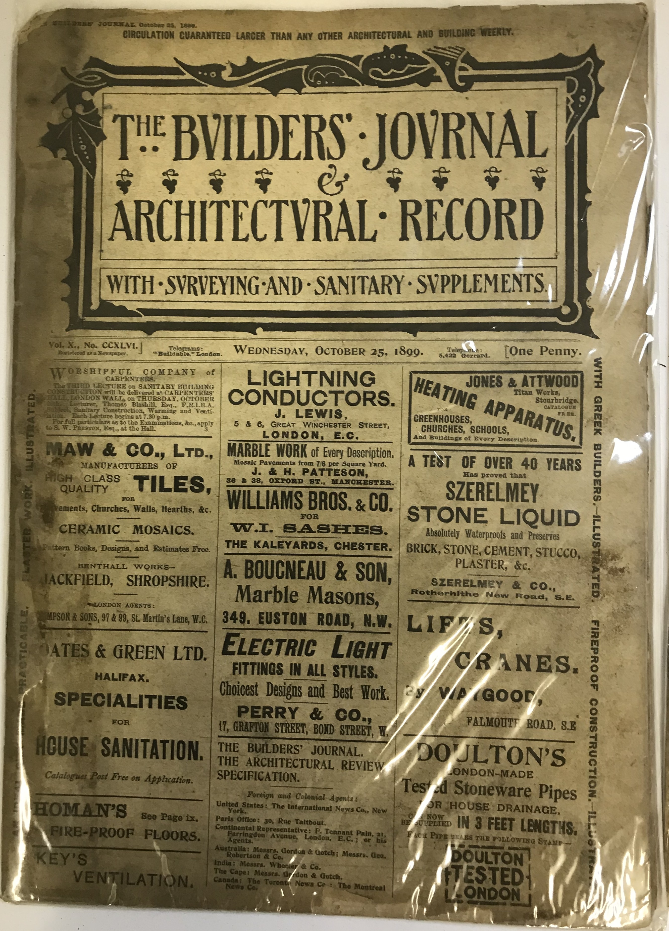 THE BUILDERS JOURNAL 1899 -1902 - Image 2 of 18
