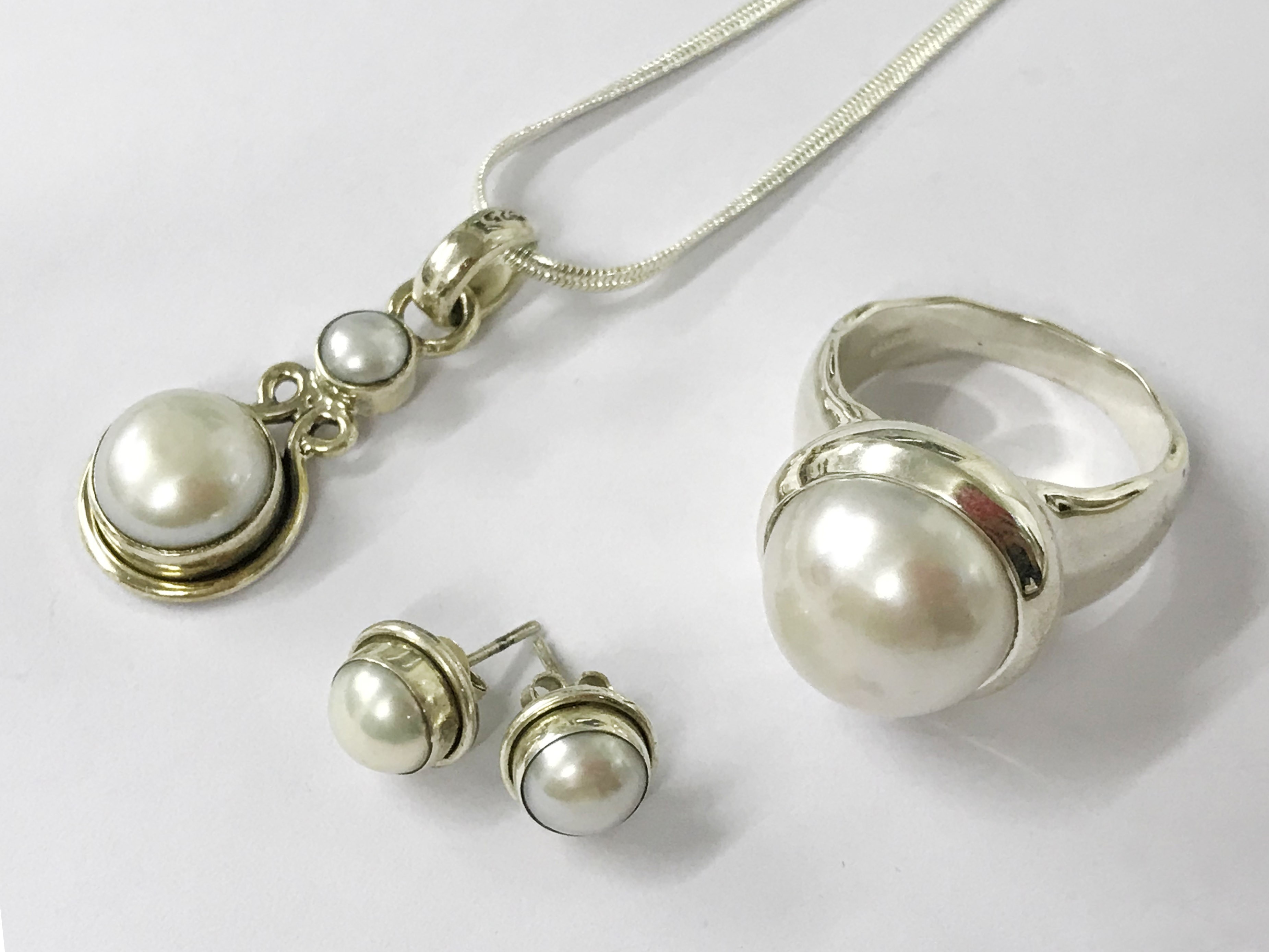 sterling silver south sea pearl mixed lot - Image 3 of 3