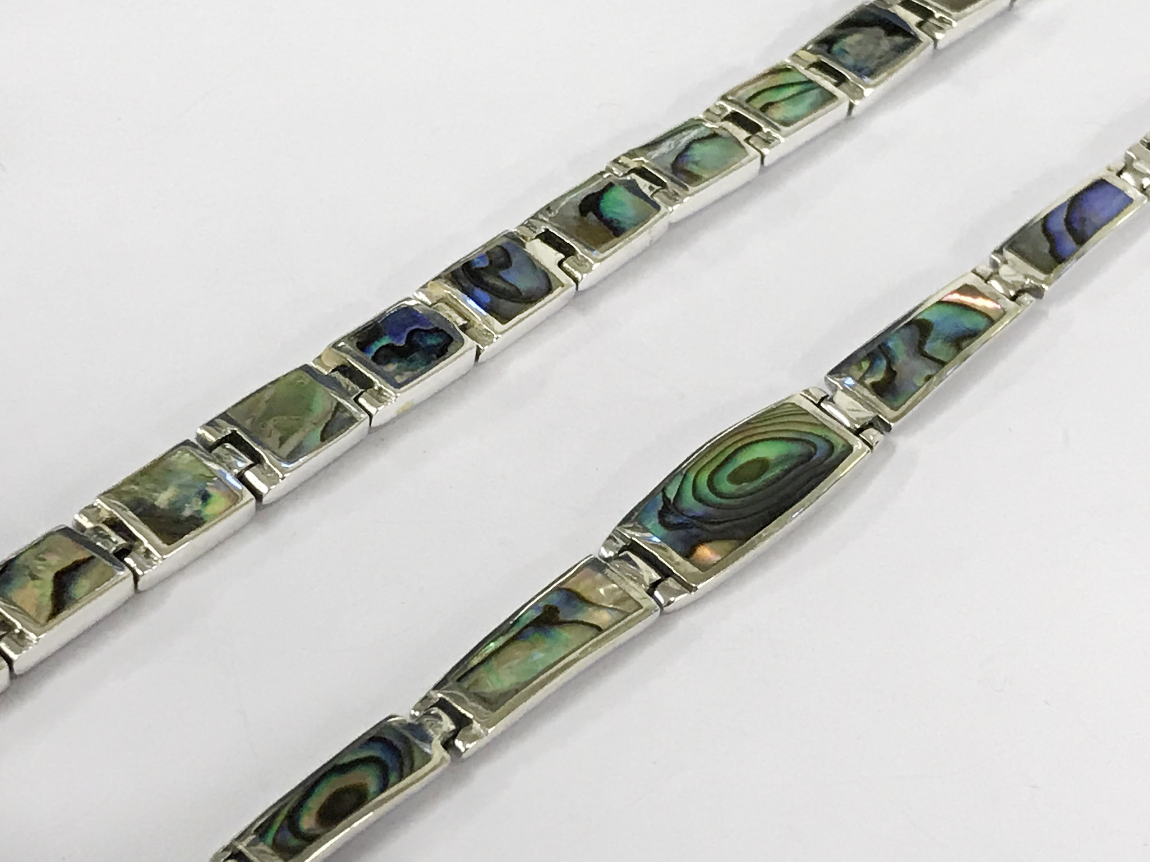 X2 abalone sterling silver bracelets - Image 4 of 4