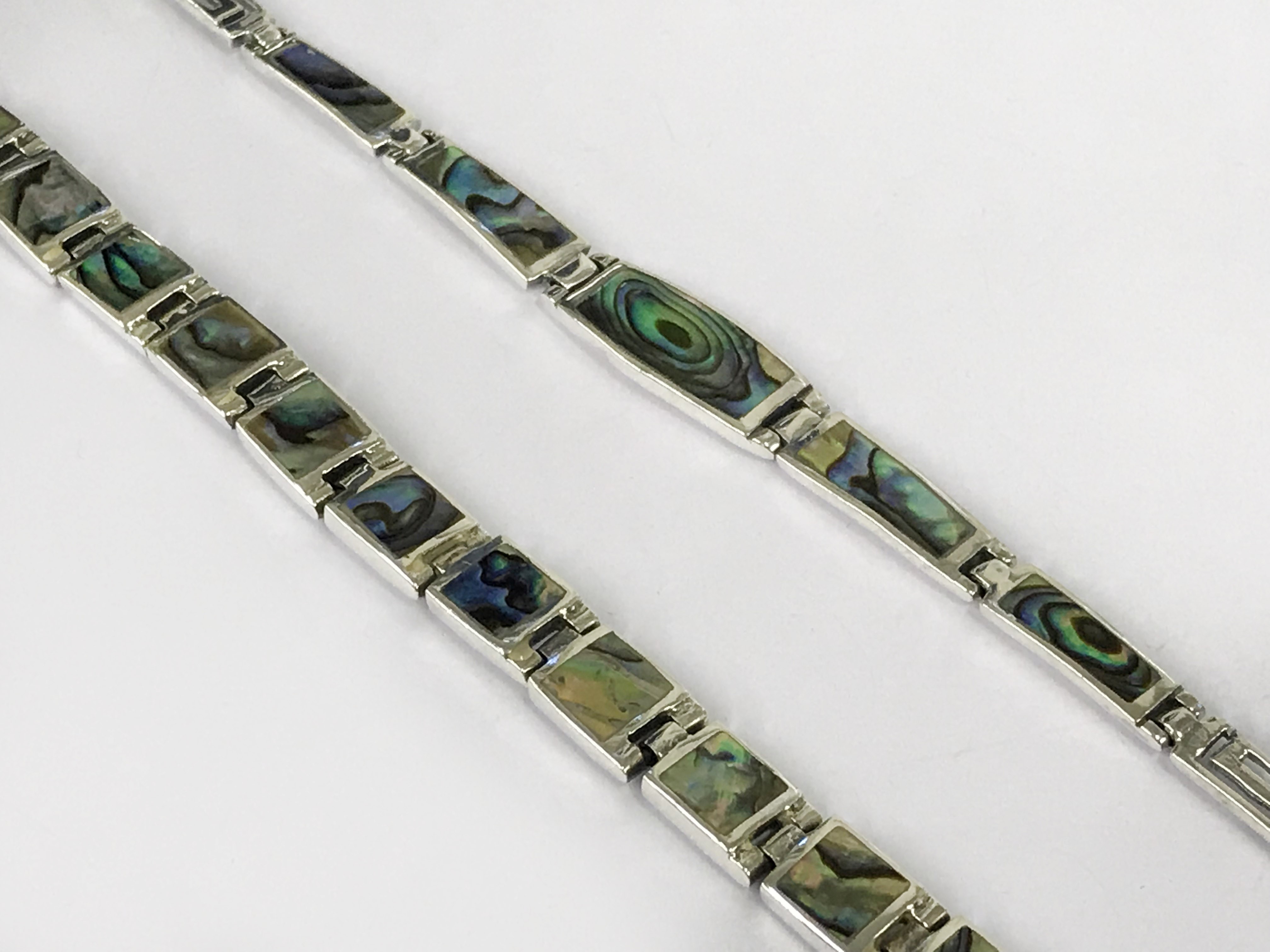 X2 abalone sterling silver bracelets