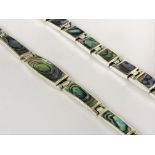 X2 abalone sterling silver bracelets