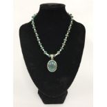 Sterling silver gemstone pendent necklace