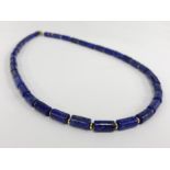 14k gilt silver lapis lazuli necklace