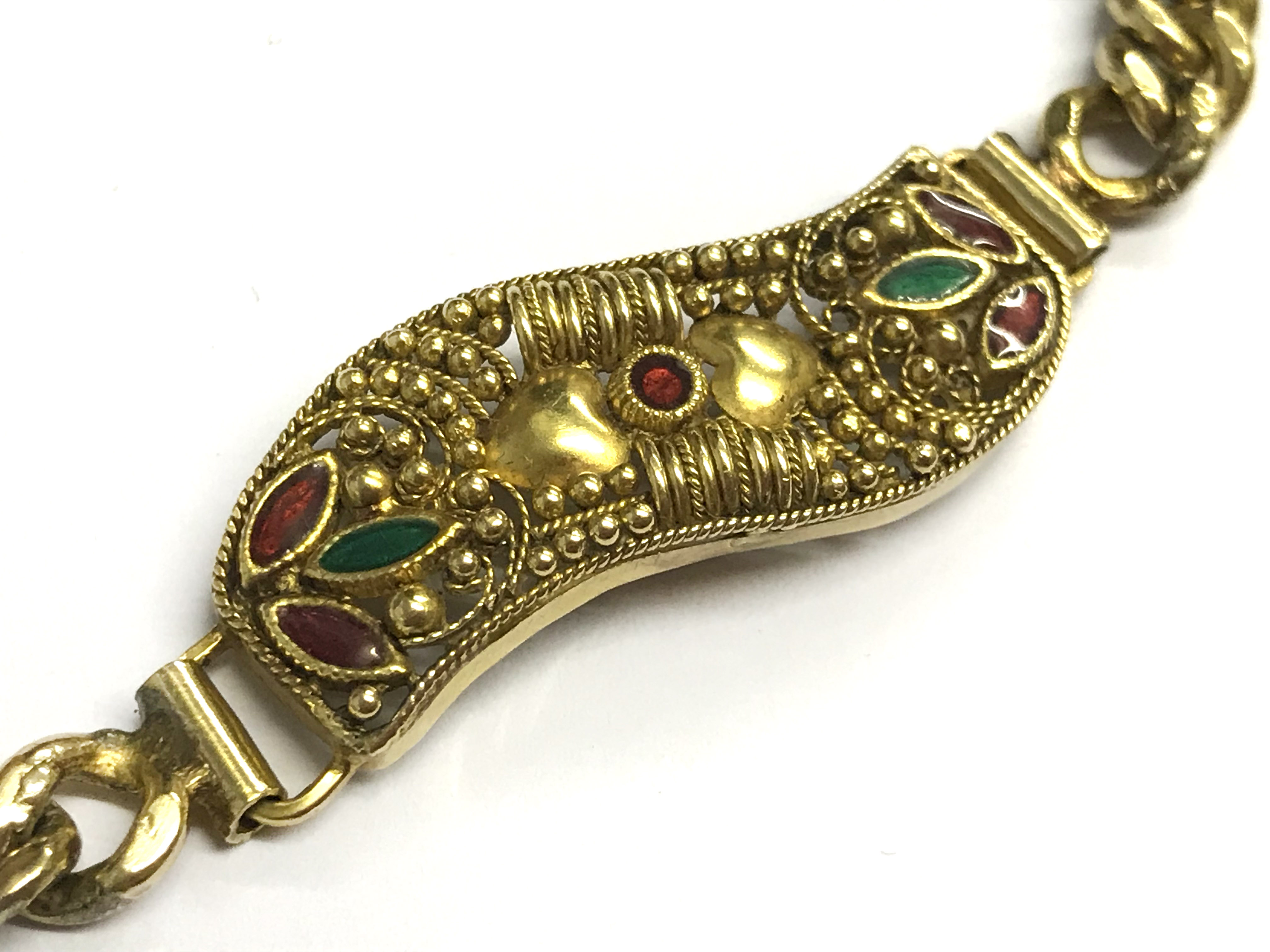 HIGH CARAT GOLD AND GEMSTONE BRACELET - Image 2 of 5