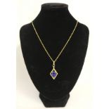 18CT GOLD DIAMOND PENDANT WITH 18CT YELLOW GOLD CHAIN