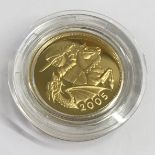2005 GOLD SOVEREIGN COIN IN MINT CONDITION