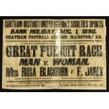 CHATHAM 1897 MAN v. WOMAN GREAT PURSUIT RACE POSTER