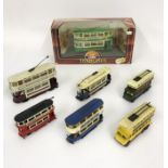 COLLECTION OF 29 VINTAGE BOXED TRAM MODELS TO INCLUDE CORGI, MATCHBOX AND OTHERS