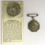 SILVER SOUVENIR MEDALLION - CARDIGAN BAY ON CARD & LONDON CARTHORSE PARADE SOCIETY SILVER MEDAL