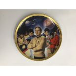 NINE STAR TREK 25th ANNIVERSARY COMMEMORATIVE PLATES WITH COA