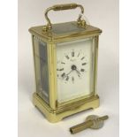 ASPREY BRASS CARRIAGE CLOCK